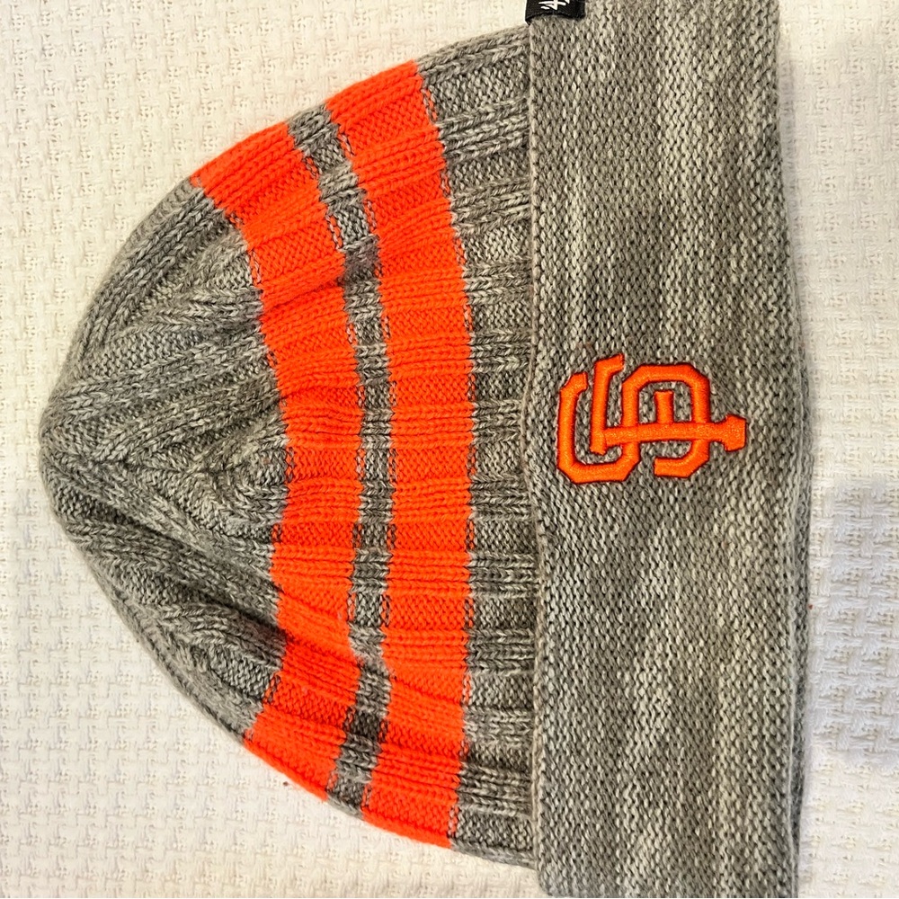 SF Giants Gray and Orange sf giants beanie